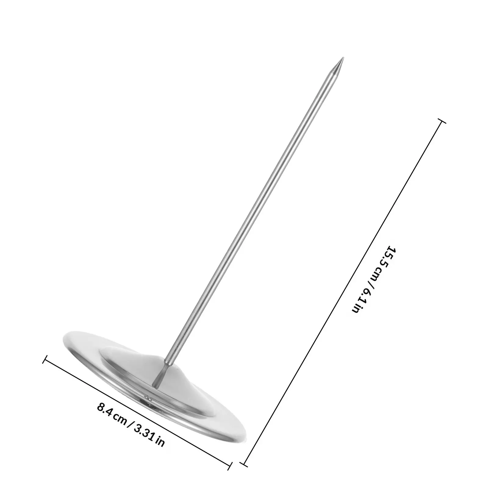 Stainless Steel Receipt Holder Spike Thickened Solid Bill Fork Restaurant Check Spindle Paper Memo Holder Desk Spike Stand