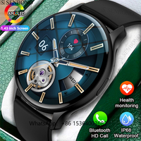 TJXL-SENBONO HK89 2023 Smart Watch Men AMOLED Big Screen Always on Display IP68 Waterproof Sport Blue Tooth Call Smartwatch for