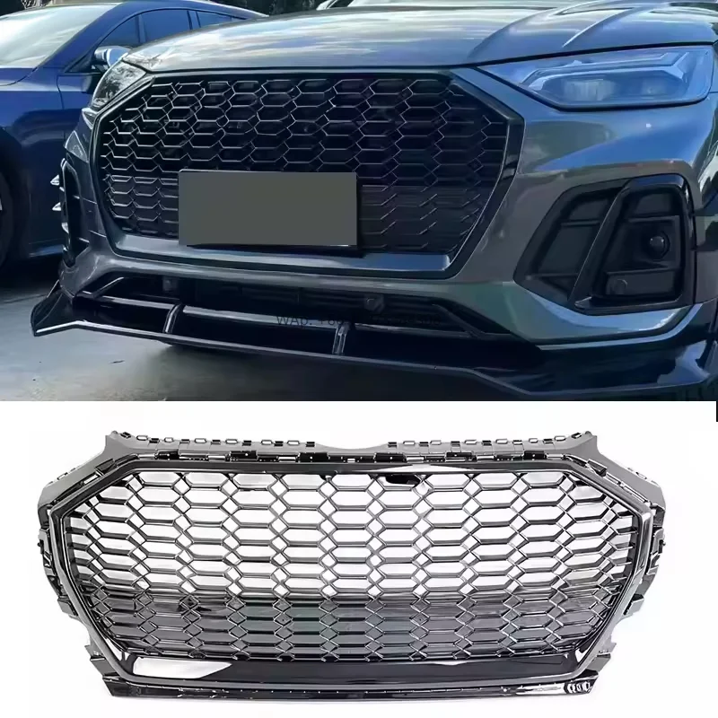 

Automotive Parts Gloss Black Radiator Grille Upgrade Honeycomb Front Grille for 2022-2025 Q5 B9.5 RSQ5 Style
