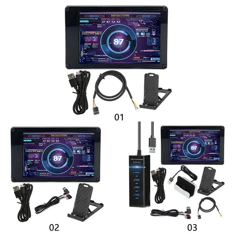 Dual USB Computer Temperature Monitoring 3.5 Inch IPS DIY Display Screen CPU GPU RAM HDD Acrylic for WINDOWS LINUX Raspberry Pi