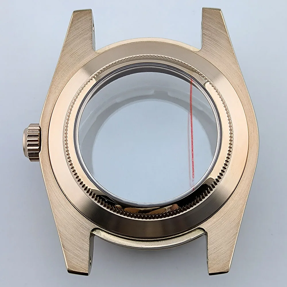 Cassa in oro rosa Cassa per orologio Oyster da 36 mm o 39 mm con accessori per orologi in cristallo di zaffiro per cassa NH35 con movimento NH35/NH36