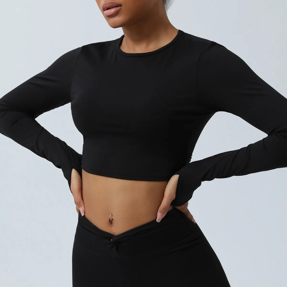 Sexy Backless Long Sleeve Yoga Clothing Stretch Gym Workout  Top Female Running Quick Dry Sportswear Women Back Cross Sports Top