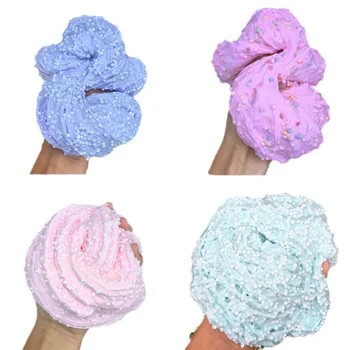 Slime Fluffy Set voor Kid Extra Grote Capaciteit Katoen Taart Modder DIY Kleur Bal Poke Modder Plasticine Kinderen Speelgoed Slime Charms