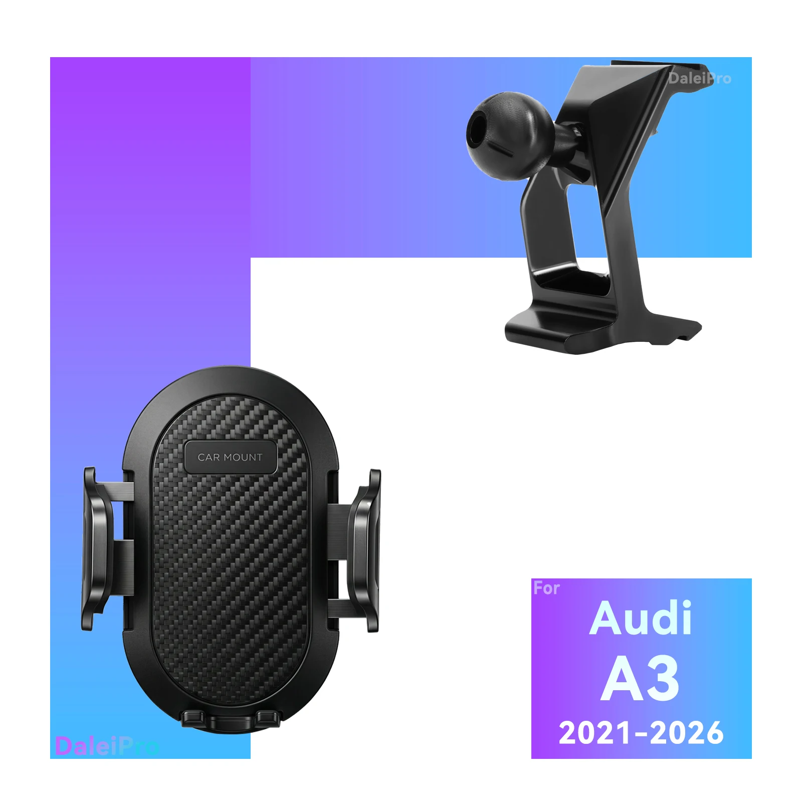 LHD RHD für Audi A3 S3 RS3 2021 2022 2023 2024 2025 2026 Auto-Handyhalterung, Fahrzeugspezifische Armaturenbrett-Handyhalterung, Austauschbar – Detail 4