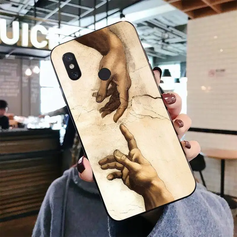 Art Fresco Michelangelo Creation Of Adam Phone Case for Xiaomi mi 5 6 8 9 10 lite pro SE Mix 2s 3 F1 Max2 3