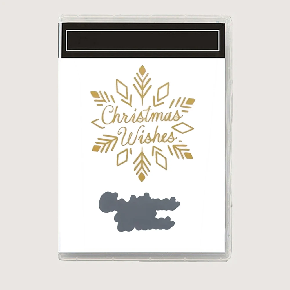 Neue Metall-Stanzformen und Silikonstempel mit Weihnachtsmotiv für Scrapbooking, Albumdekoration, Bastelarbeiten und DIY-Grußkarten