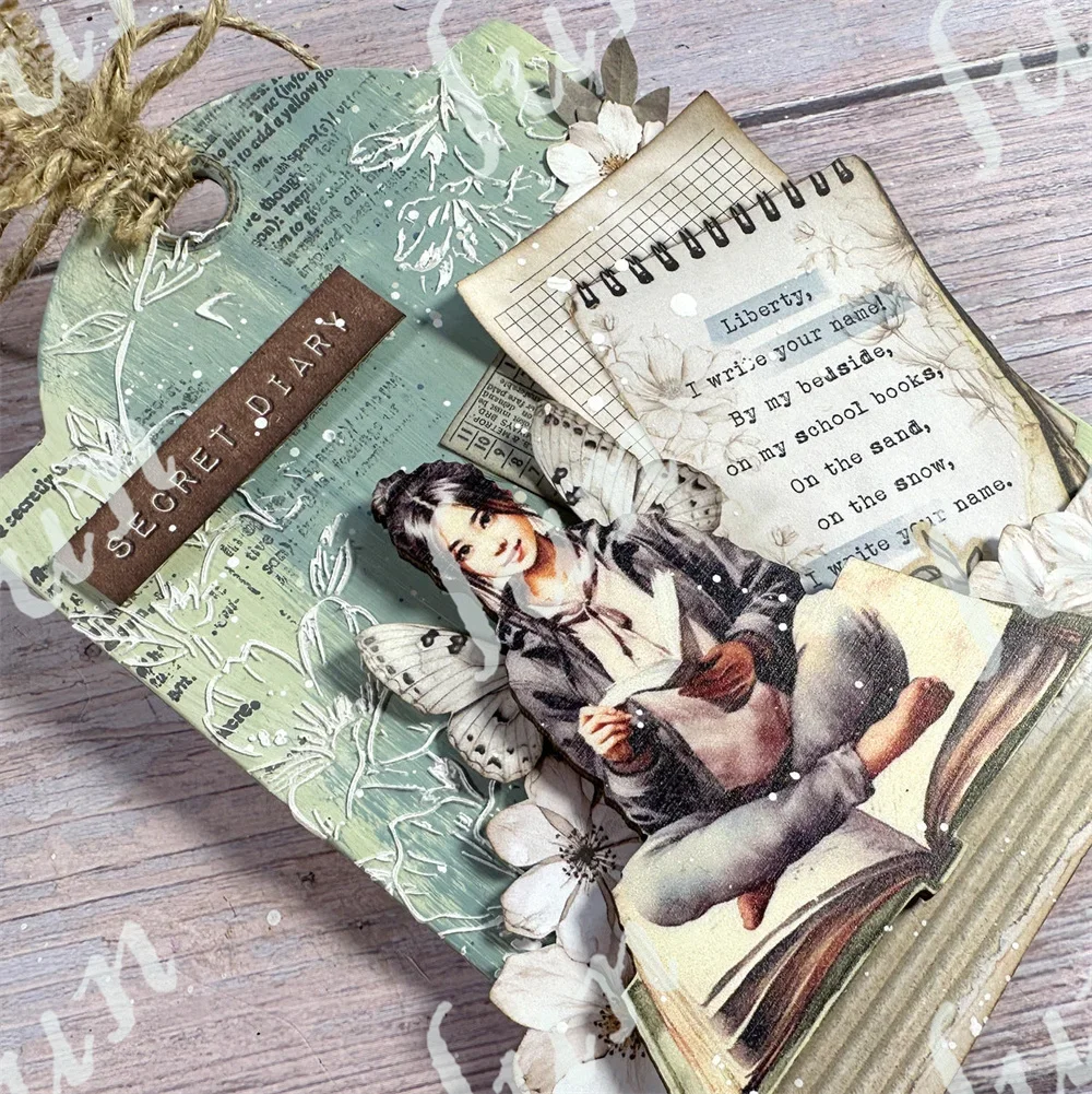 Szablon do wycinków z liści ogrodowych wytłaczane szablony warstwowy rysunek do scrapbookingu kartki DIY Album