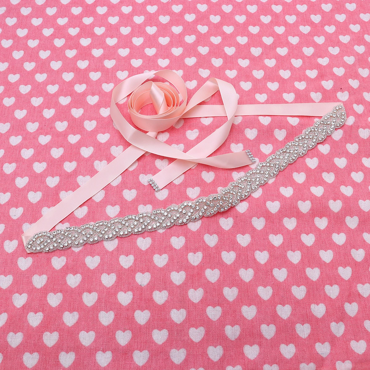 

White Bridal Sash Ribbon Dress Women Rhinestone Waist Belt Girdle Wedding Decor Elegant Photo Prop Accessories