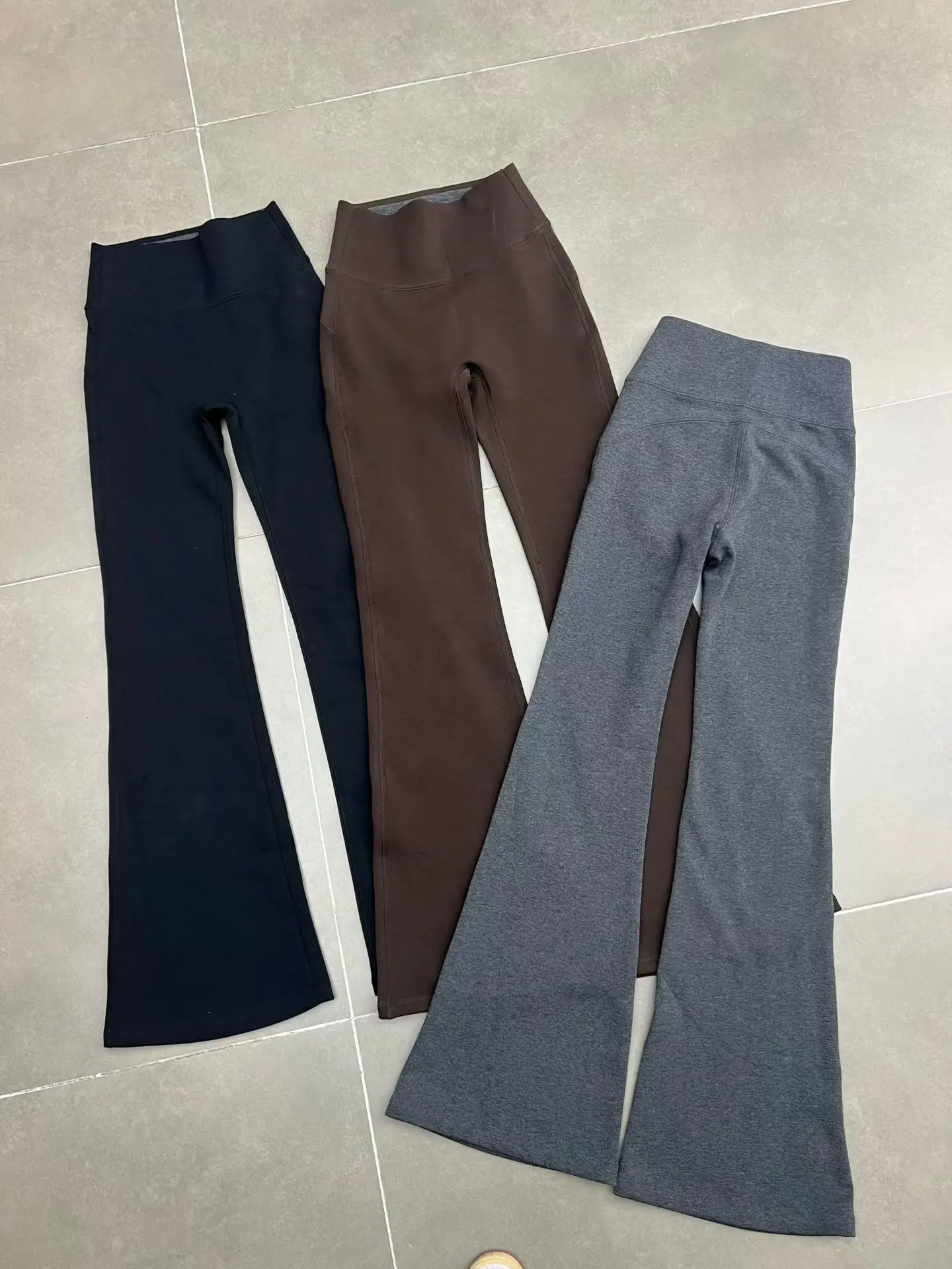 Pantaloni da yoga bootcut foderati in Fce a vita alta Pantaloni termici da donna Pantaloni lunghi casual Pantaloni da yoga bootcut a vita alta