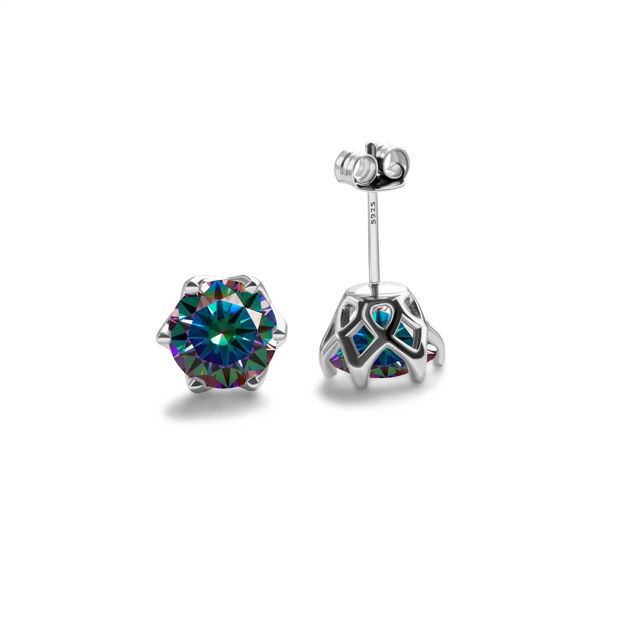 925 Sterling Silber Moissan ite Ohrringe für Frauen mit super funkelnden zertifizierten Labor Moissan ite Diamant weiblichen edlen Schmuck Geschenk – Detail 13