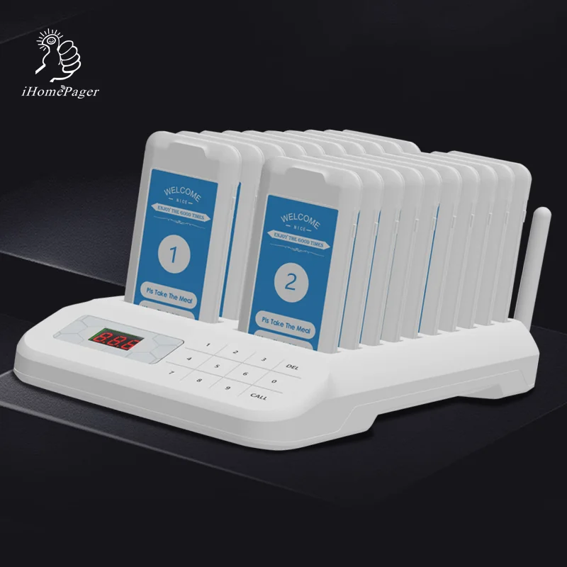 FreeQueue Wireless Queue Pager 20pcs white restaurant pager