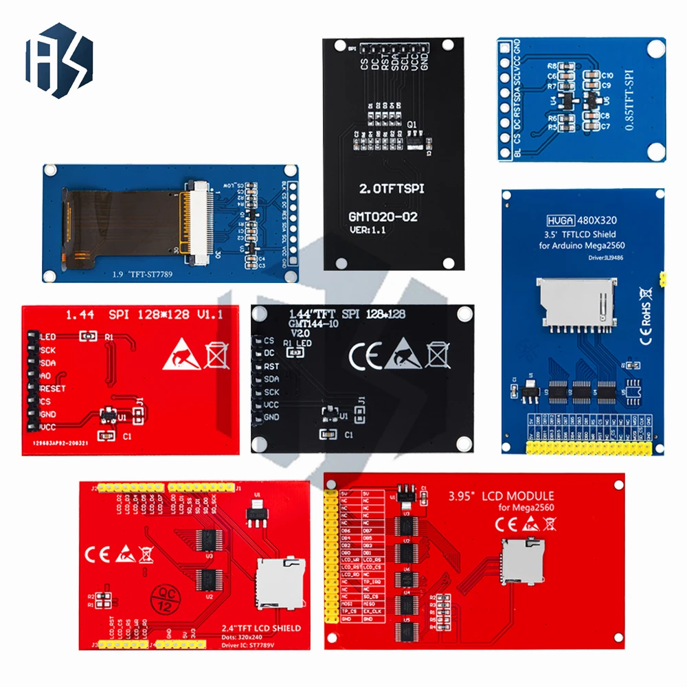 TFT Display 1.44/1.69/1.8/2.4/2.8/3.5 Inch TFT Full Color Screen LCD Module ILI9341 Driver Interface SPI for Arduino