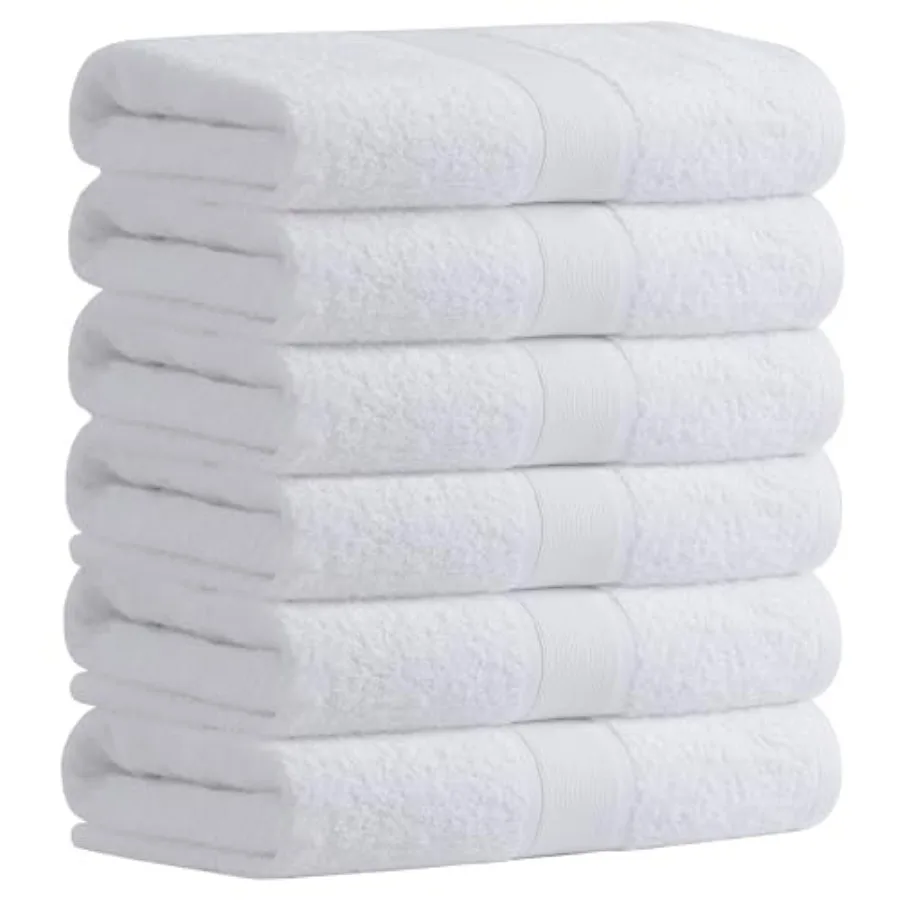 Bath Towels, ch - Natural, Ultra Absorbent Towels for Bathroom, Travel, Gym, Shower and Spa 6 Pcs Set