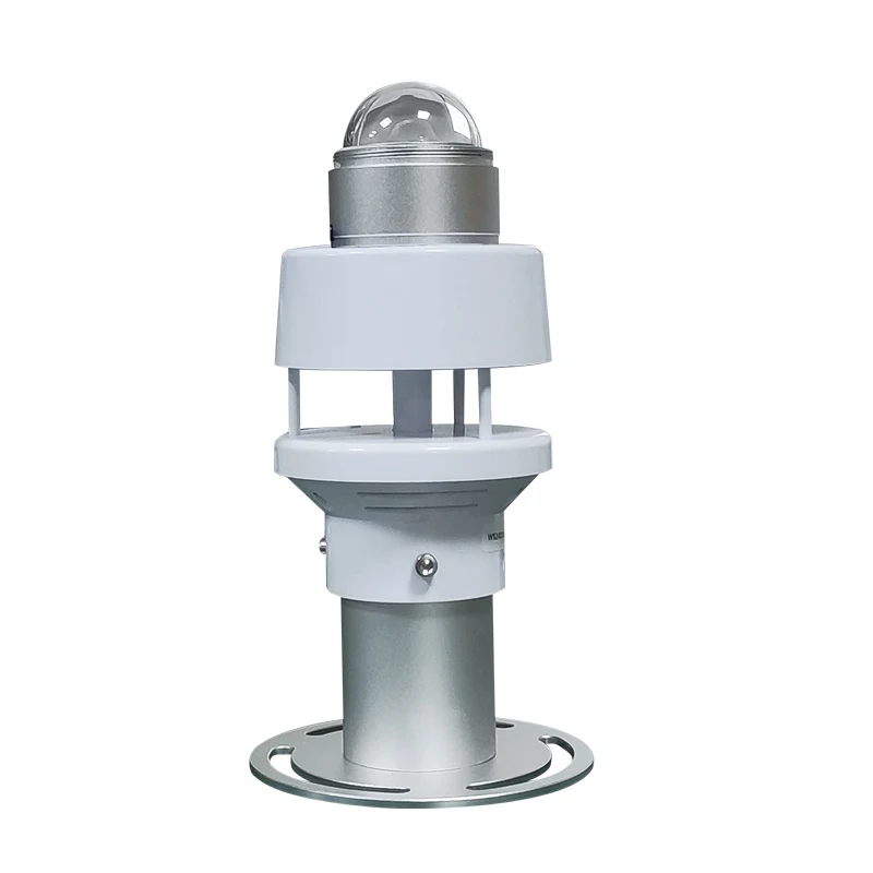 CE 6-in-1 Compact IoT Meteorological Temperature Humidity Solar Radiation Ultrasonic Wind Speed Direction Sensor Weather Station