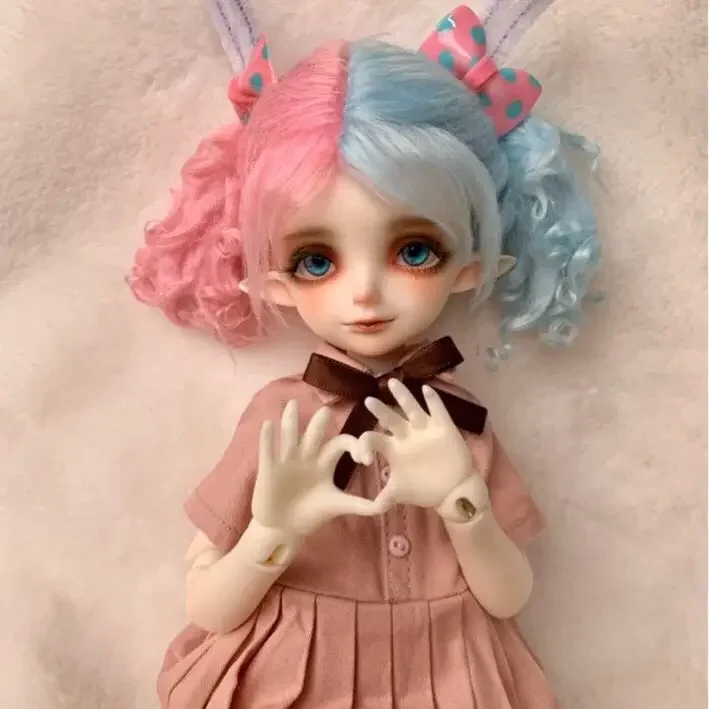 Bjd 6 Point Doll Wig Toy Hair Head Circumference 16.5cm To 17.5cm Bjd Doll Head 16cm Handmade Wig