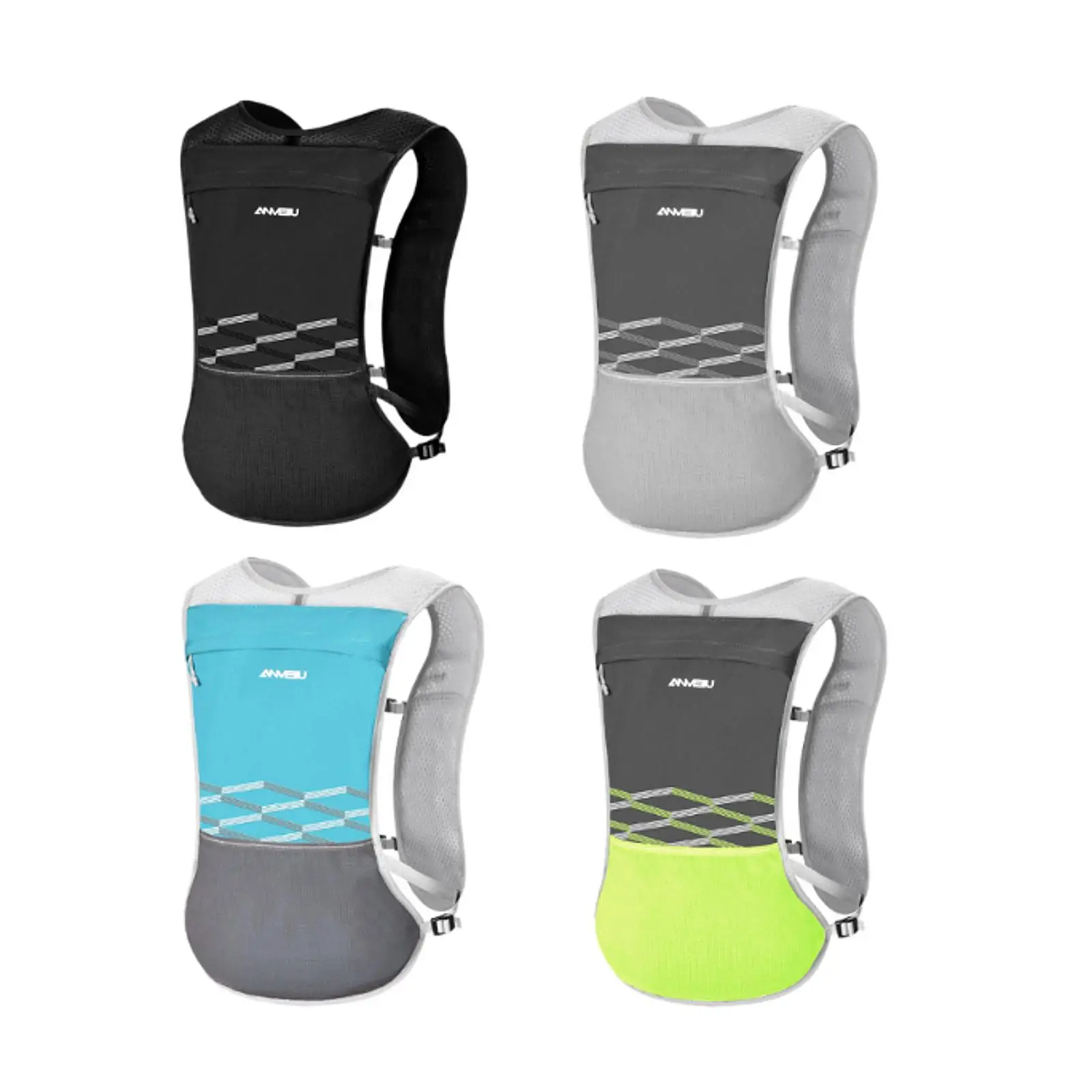 Pack Vest Adjustable Multi Pockets Lightweight Outdoor Sport Bag Running Vest for Workout Camping Cycling