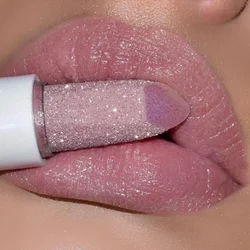 Brillo mate cambio de temperatura lápiz labial impermeable de larga duración diamantes barras de labios antiadherente rojo rosa tinte de labios maquillaje cosmético