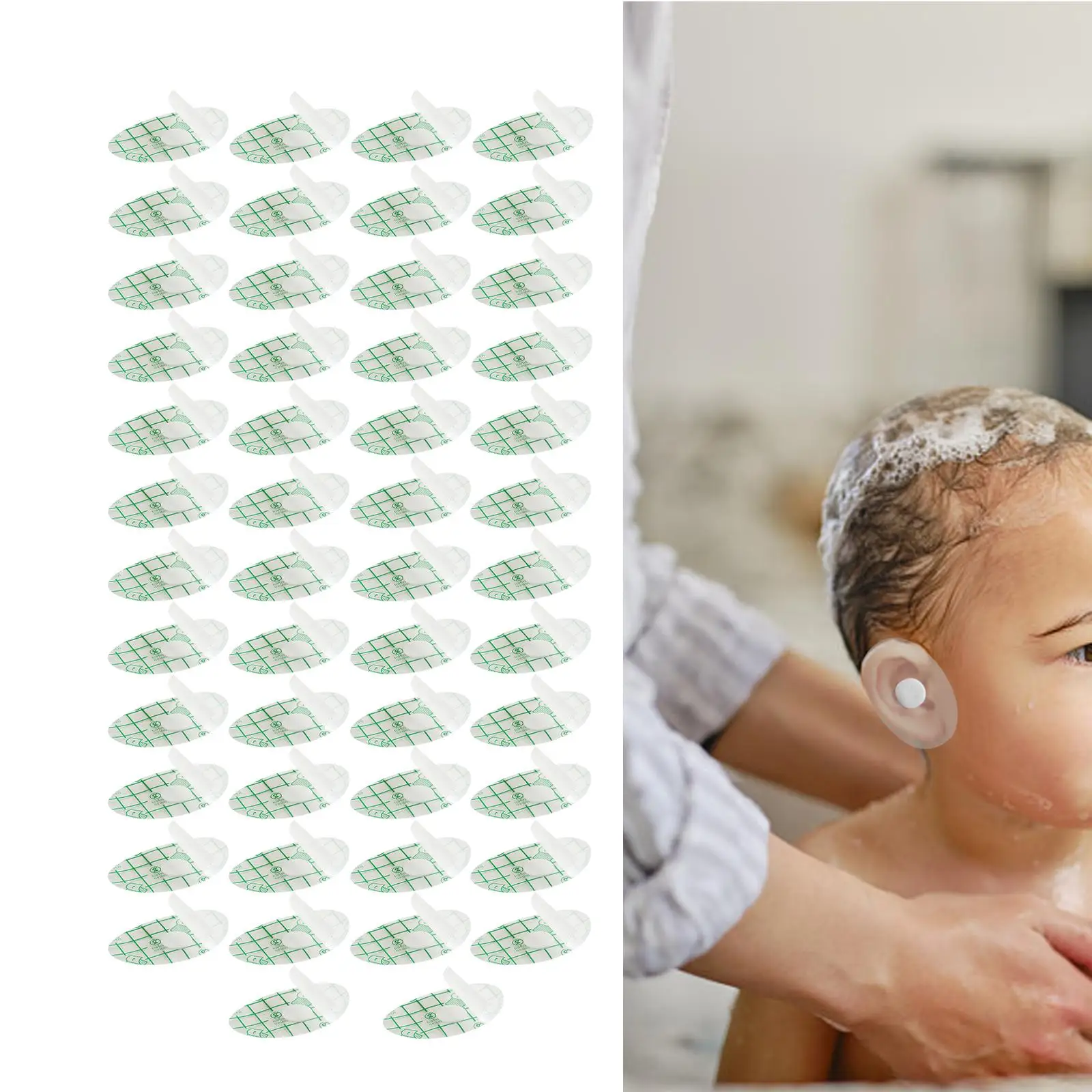 50-Pack Soft and Baby Ear Covers for Showering and Water Activities