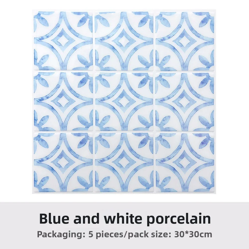 

5 шт. самоклеящаяся ПВХ-пленка для фартука 30 см x 30 см, термостойкая, простая установка для плиты, столешницы, сделай сам, домашние ремонты