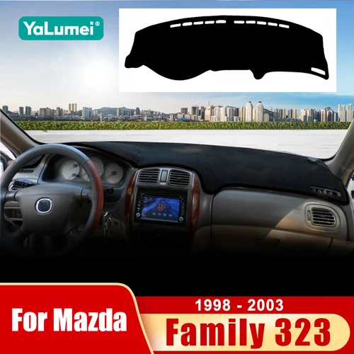 Para Mazda Family 323 BJ 1998 1999 2000 2001 2002 2003 salpicadero de coche cubierta parasol instrumento escritorio almohadilla antideslizante Accesorios