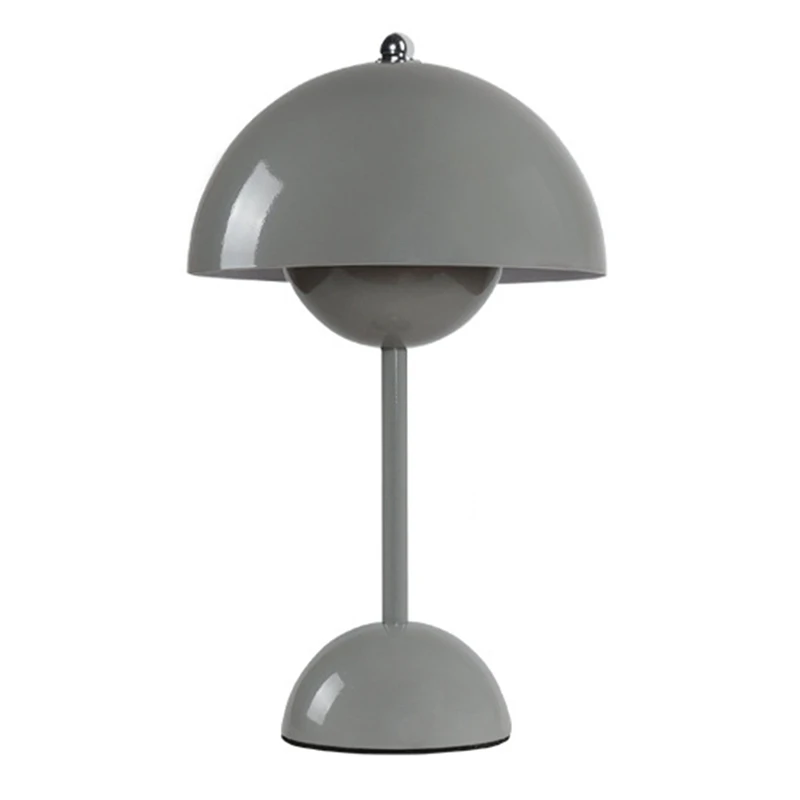 

A26I-Top Touch Switch LED Table Lamp Rechargeable Flower Bud Mushroom Design Living Room Decor Desk Night Stand Lamp