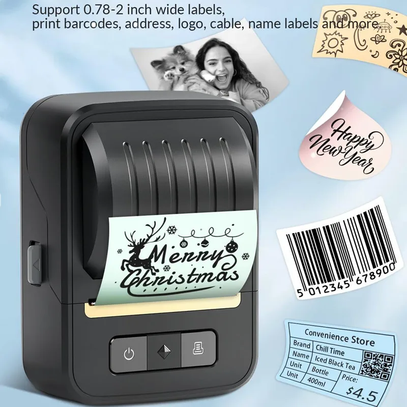N20 Portable Mini Thermal Label Printer Bluetooth Inkless Commercial Price Barcode Width 20-58mm Label Printer