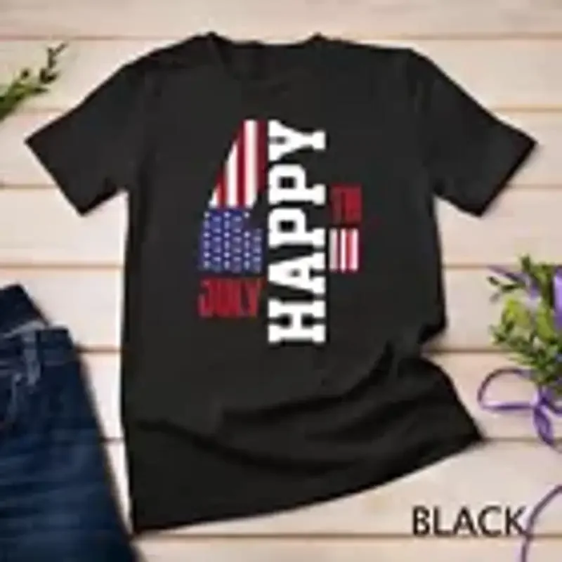 Happy Fourth 4th Of July United States Of America US Flag T Shirt Unisex T shirt