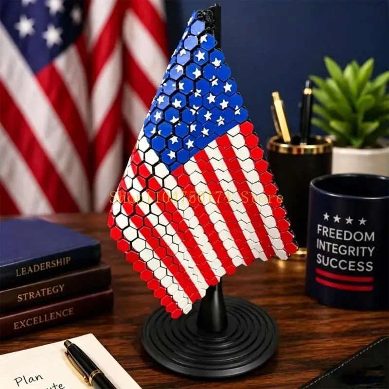 Red White Blue Lock Chain Pattern Flag Decoration For Party Holiday Show Top Sale