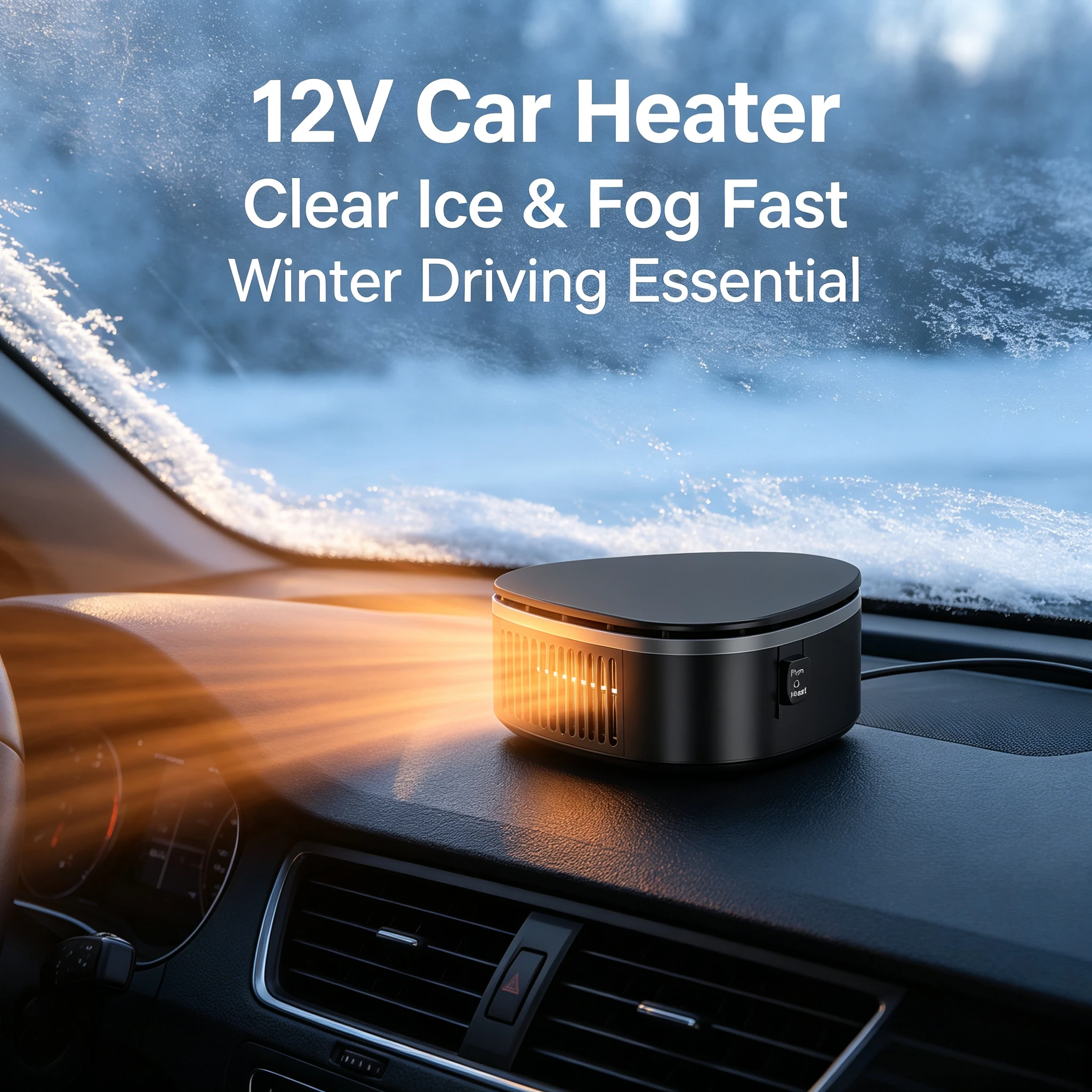 Car Interior Heater Cooling Fan 12V Windshield Defroster Demister Anti-Fog Preheater Fast Heating Winter Auto Accessories