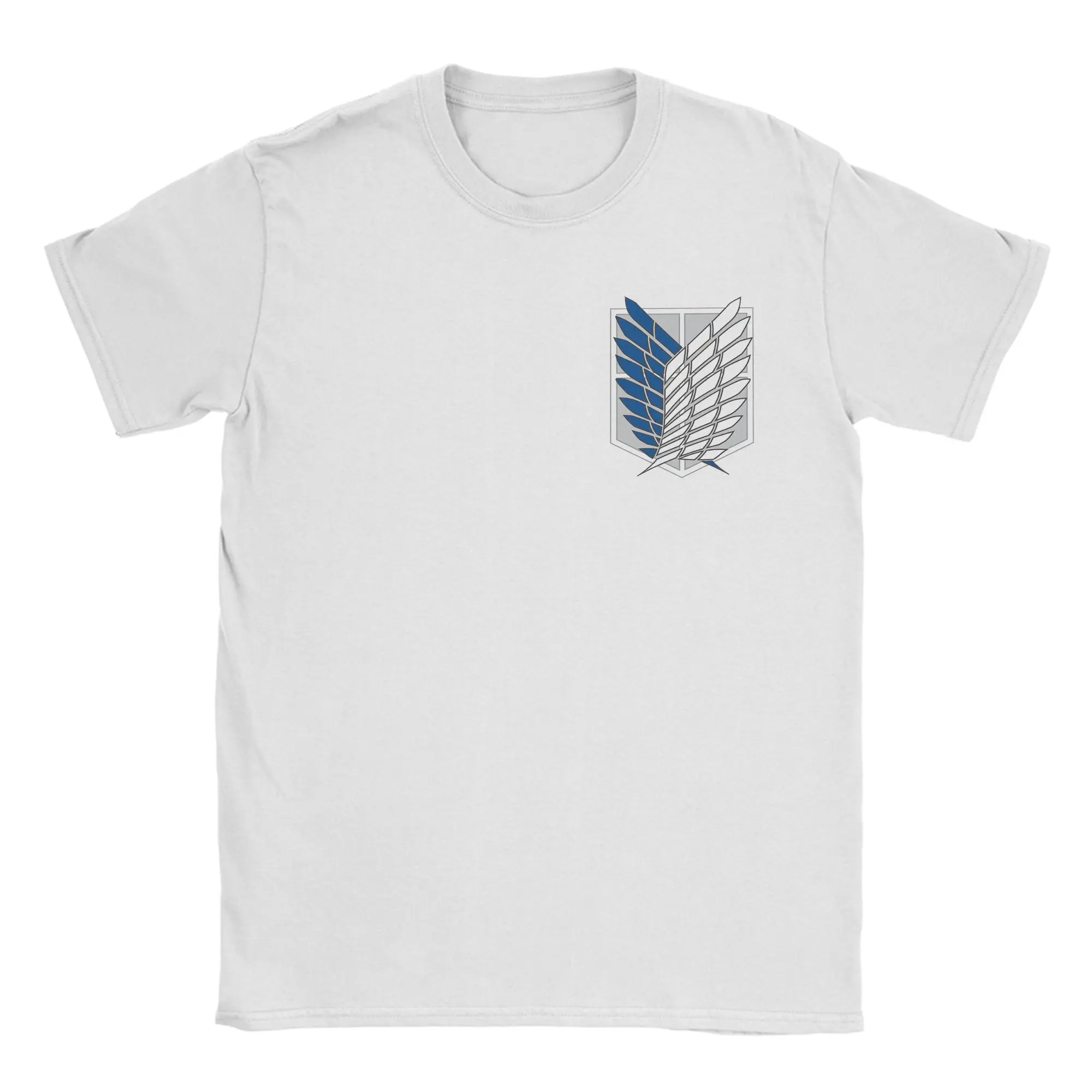 Attack on Titan Logo T-Shirt Men Shingeki no Kyojin Vintage Pure Cotton Tees Crew Neck Short Sleeve T Shirt Summer Clothes