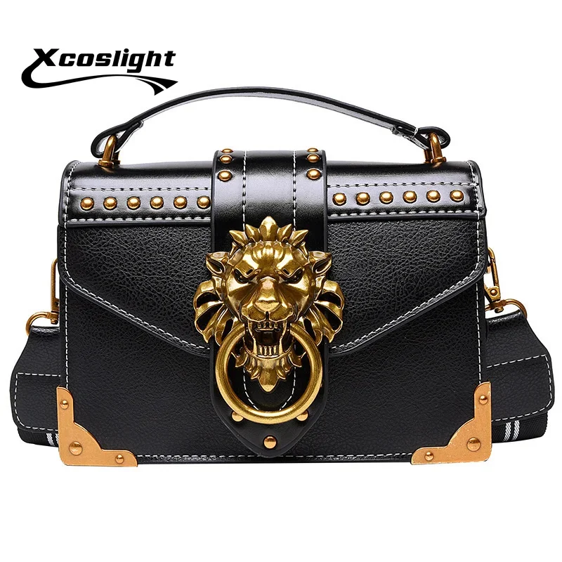 

European Fashion Rivent Unique Metall Shoulder Messenger Bags for women New Designer Handbag Brand Women Bags Bolsa Feminina