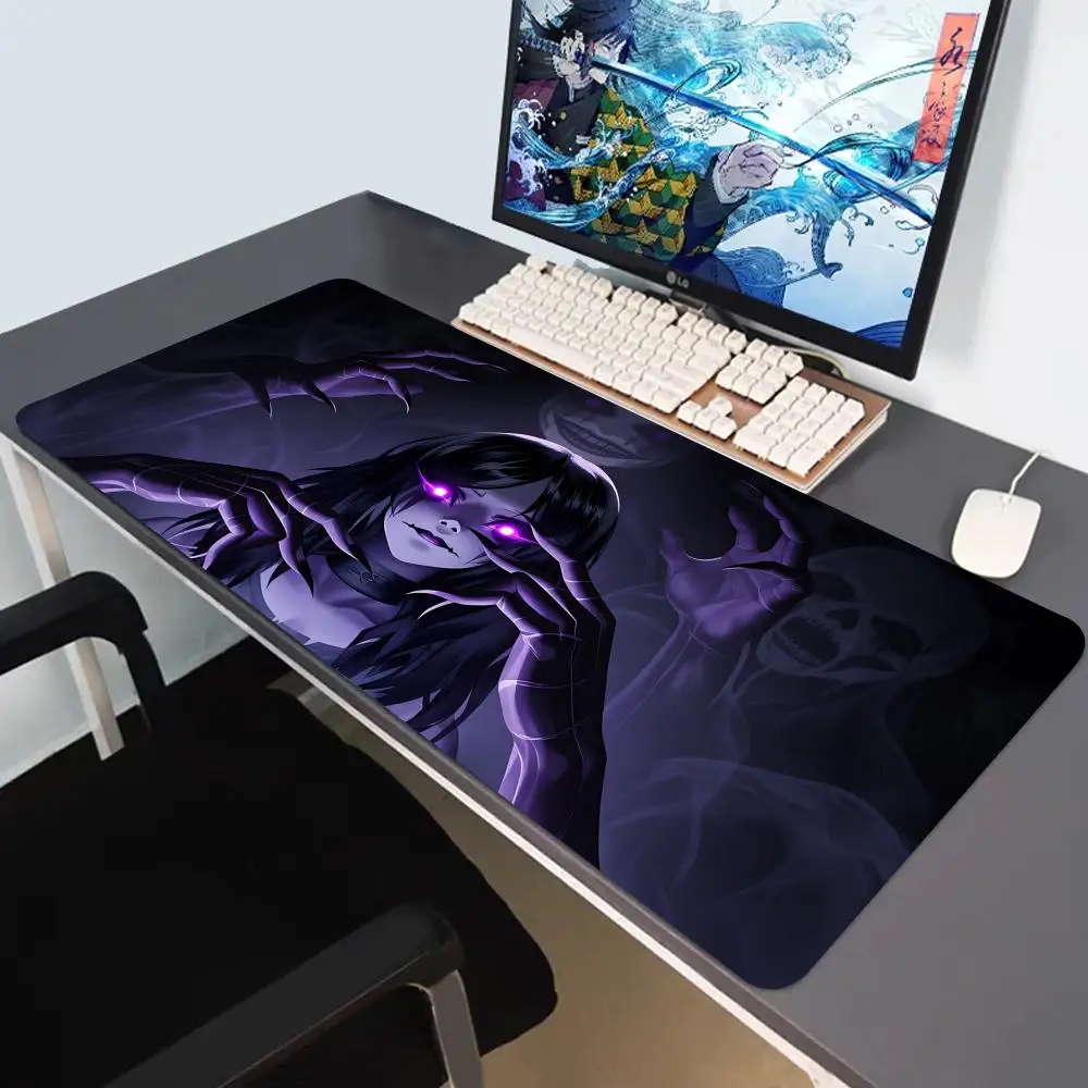 

HYBXAXC Kawaii Dark Anime Ghost Girl Mouse Pad, Desk Mat for Gaming Extended Keyboard Pad with Purple Aesthetic, for Anime Fans