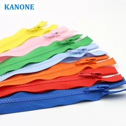 5# Resin Zipper 40/50/60/70/80/90/100cm Single Slider Open-End Auto Lock ECO Plastic Zippers for Sewing Cloth Jacket Accessories