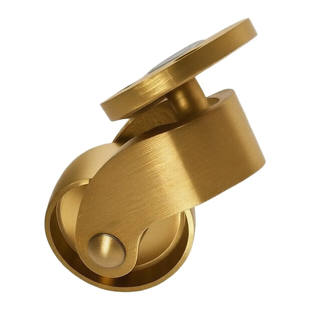 Caster Wheels in Brass for Tables Chairs Sofas Home Decor Enhancement Smooth Quiet Rolling Easy DIY Replacement
