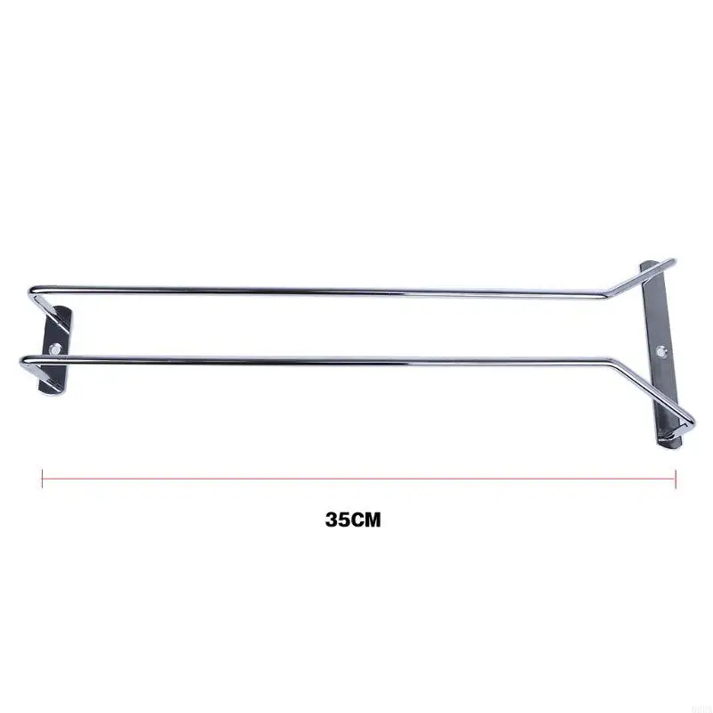 

896A 35CM Wine Glass Rack Hanging Holders Under Cabinet Home Bar
