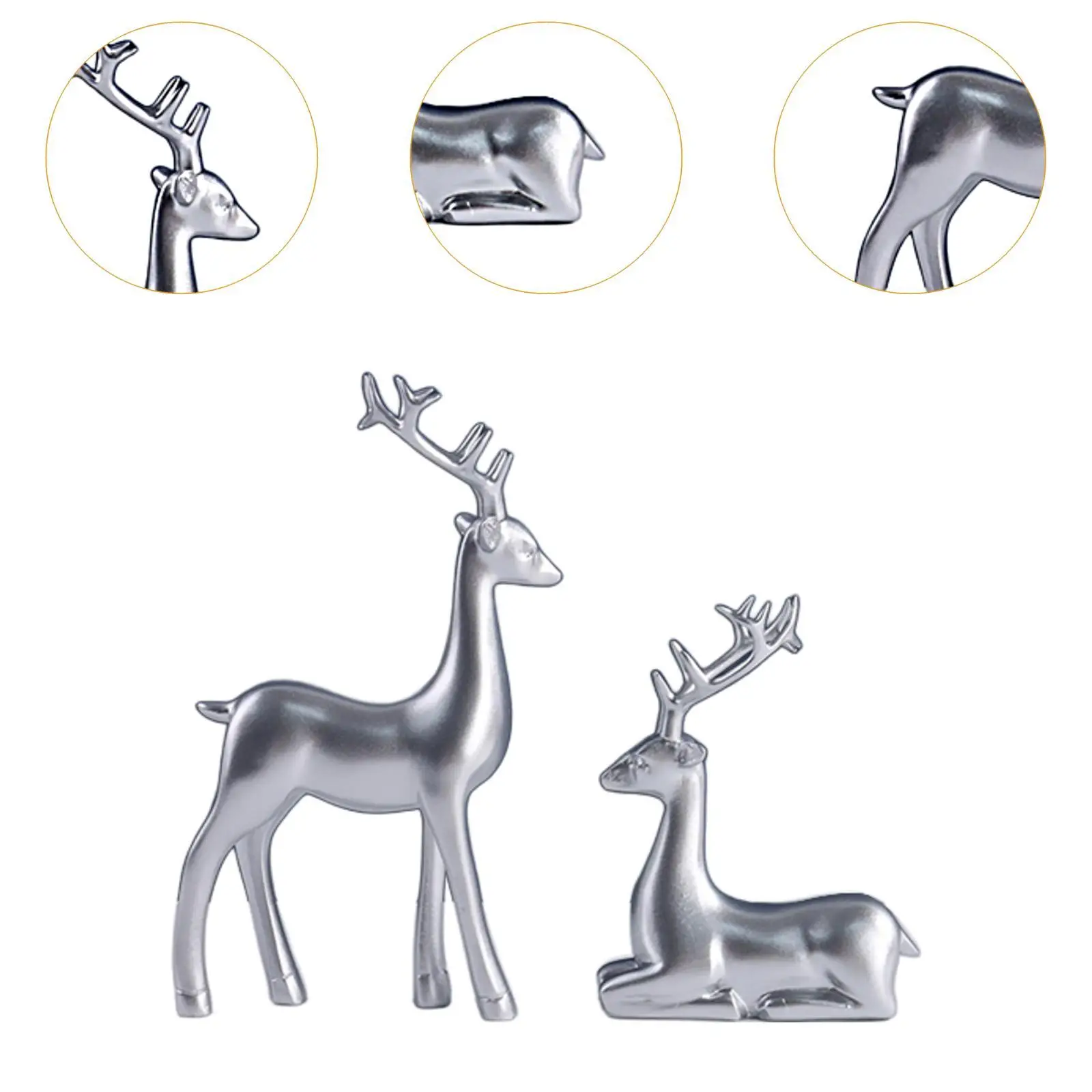 Reindeer Statue Creative Ornaments Deer Figurine for Bookshelf Desktop Decor