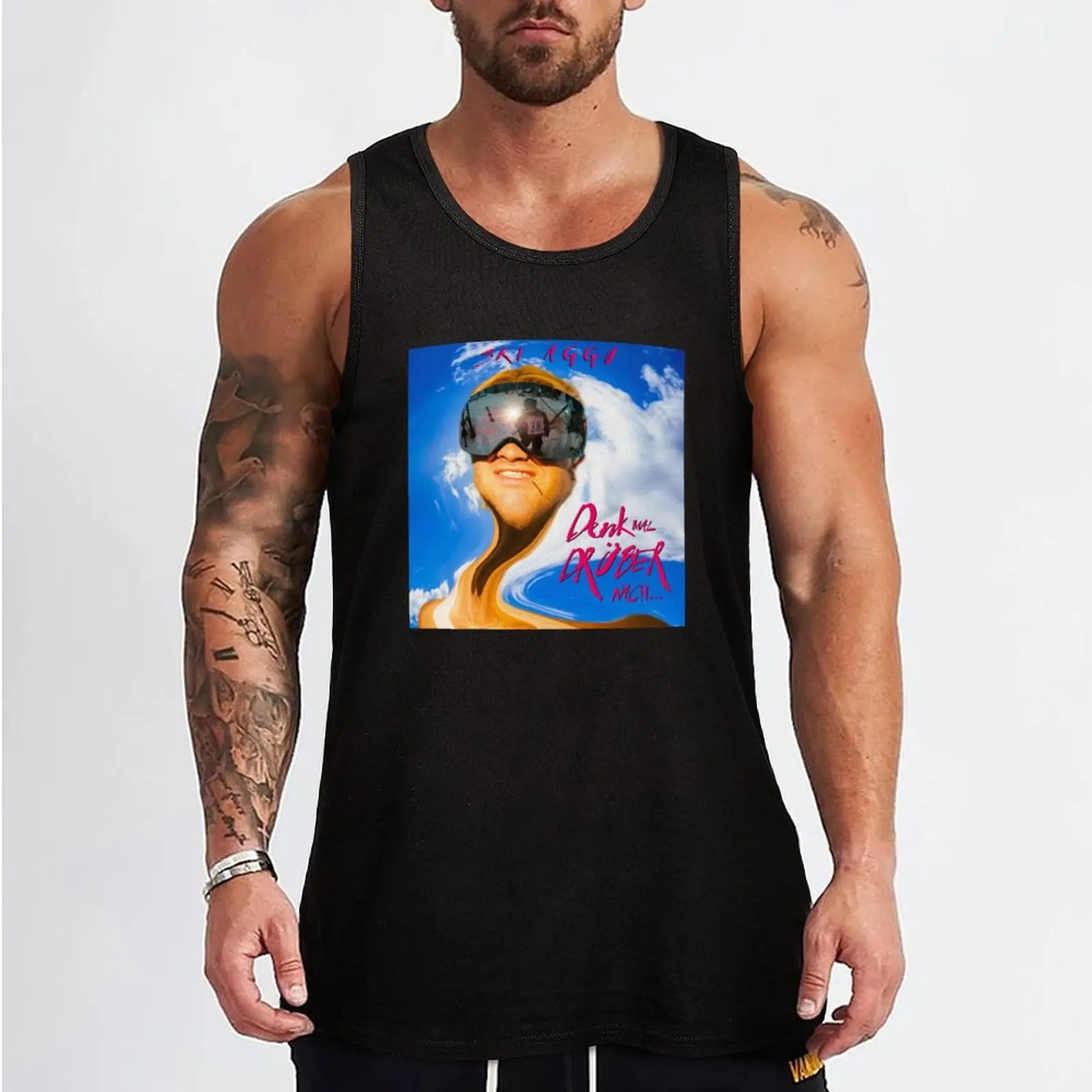 ski aggu denk mal drüber nach Tank Top muscle t-shirt Men's sleeveless