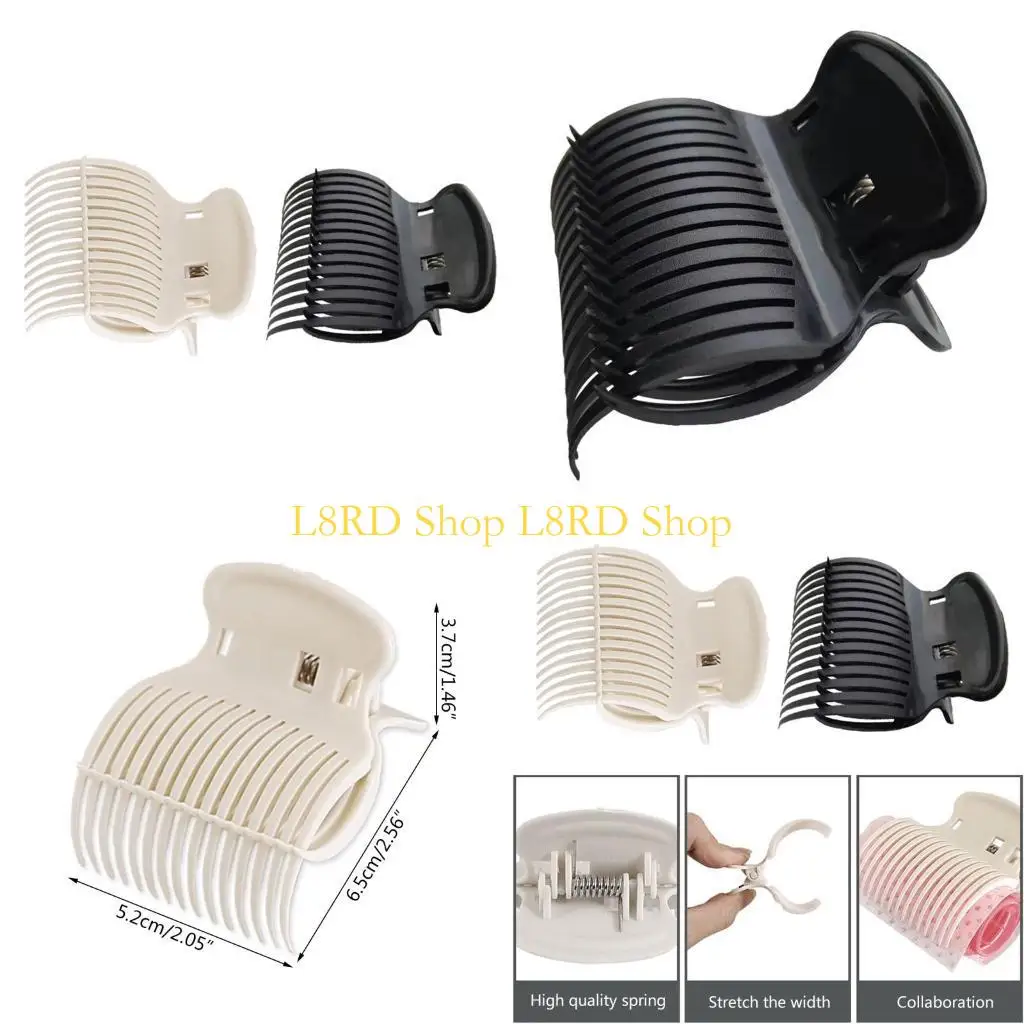 L8RD 12 Pieces Salon Hot Roller Hair Clips Insulation Claw Curler Replacement Clamp for Women Girls Hairdressing Hair Section