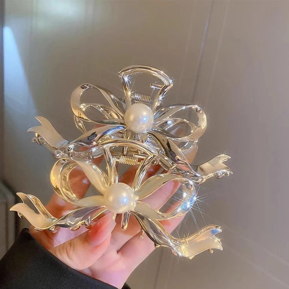 

Jumbo Claw Clips for Thick Hair Large Metal Hair Clamps Women Updo Golden Smooth Lightweight Accessories