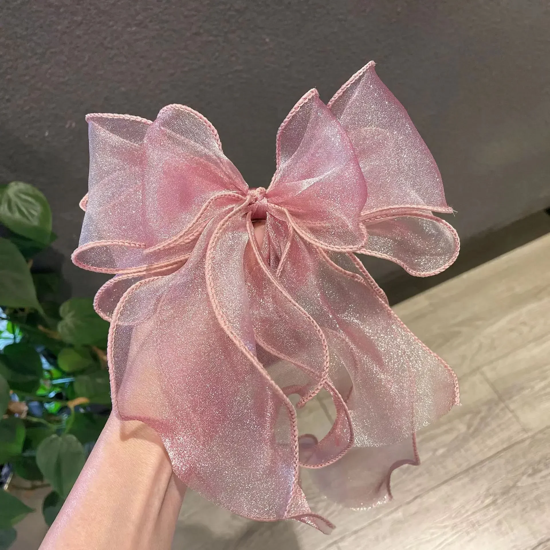 Moda koronkowa kokarda spinki do włosów kobiety kucyk kokarda spinki do włosów Barrettes wielowarstwowa kokarda spinka do włosów dziewczyny akcesoria do włosów — zdjęcie 6