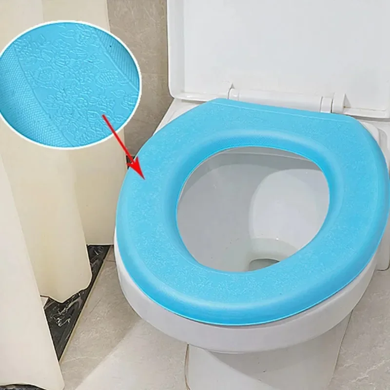 Coprisedile per WC morbido impermeabile Bagno Lavabile Closestool Tappetino Cuscino a forma di O Sedile per WC Bidet Accessori per copriwater