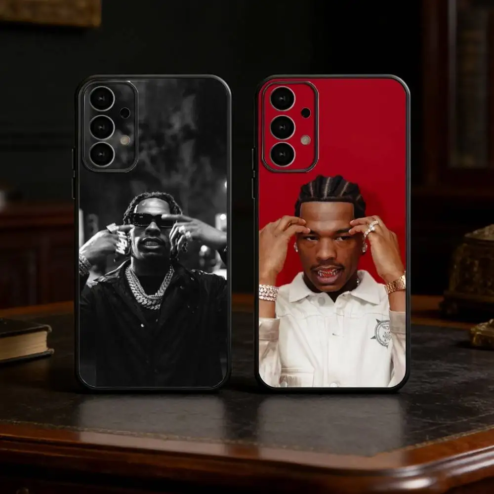 L-Lil Baby Rapper Phone Case For Samsung S25,24,23,22,30,21,10,9,Ultra,Plus,Lite Soft Black Case
