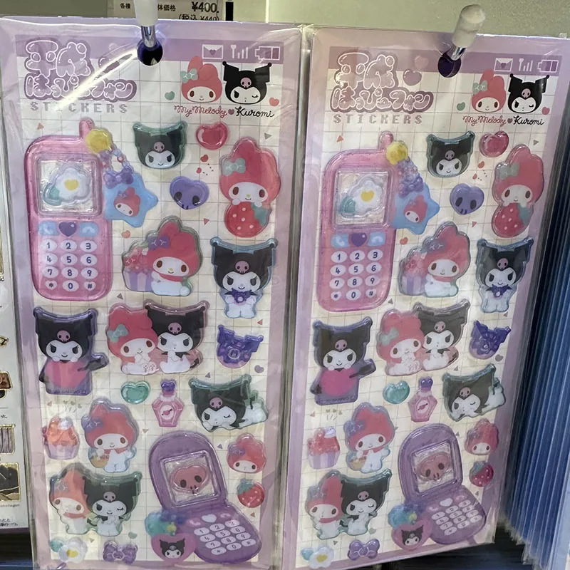 

2d Crystal Hello Kt Cinnamoroll Stickers Kawaii Phone Pet Stickers Diy Diary Scrapbook Decorative Stickers For Girls