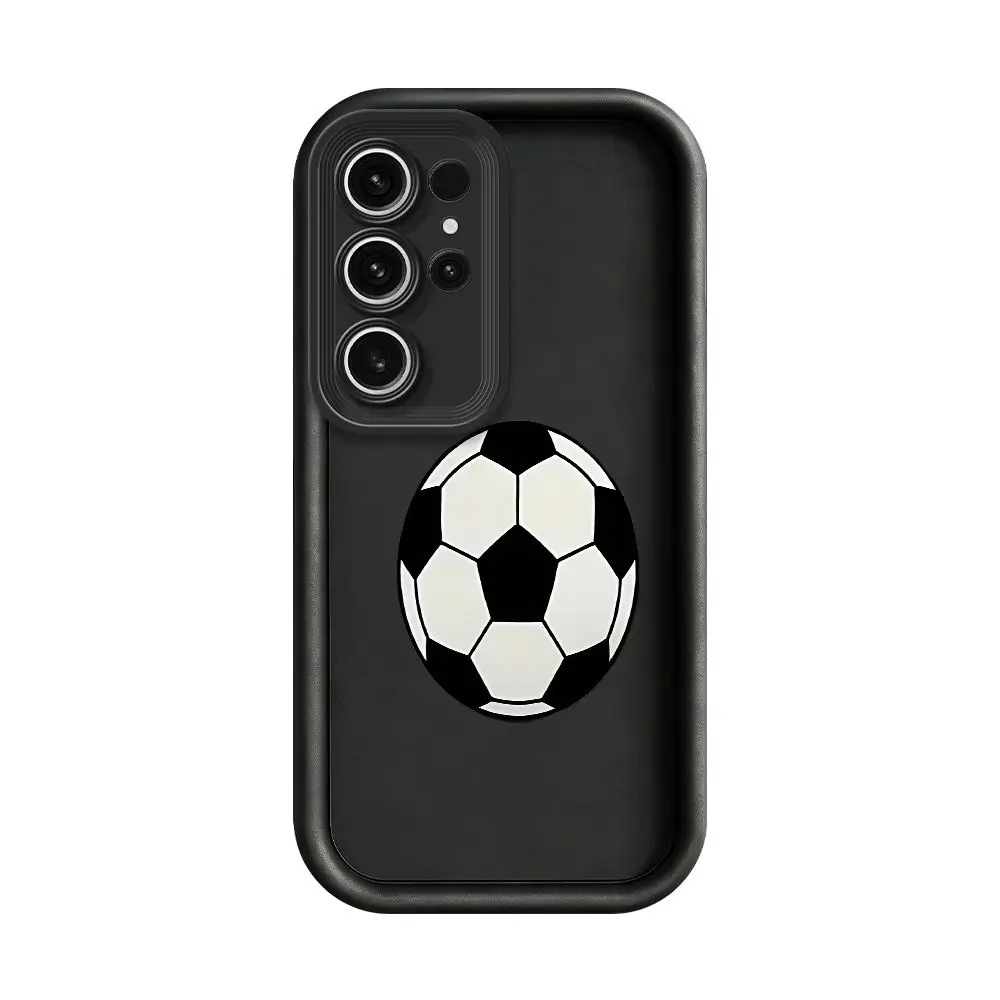 Hexagon Black White Football Minimalist Sporty For Samsung S26 S25 S24 Ultra Plus FE A57 A56 A54 A37 A26 A17 A16 A07 A06 case