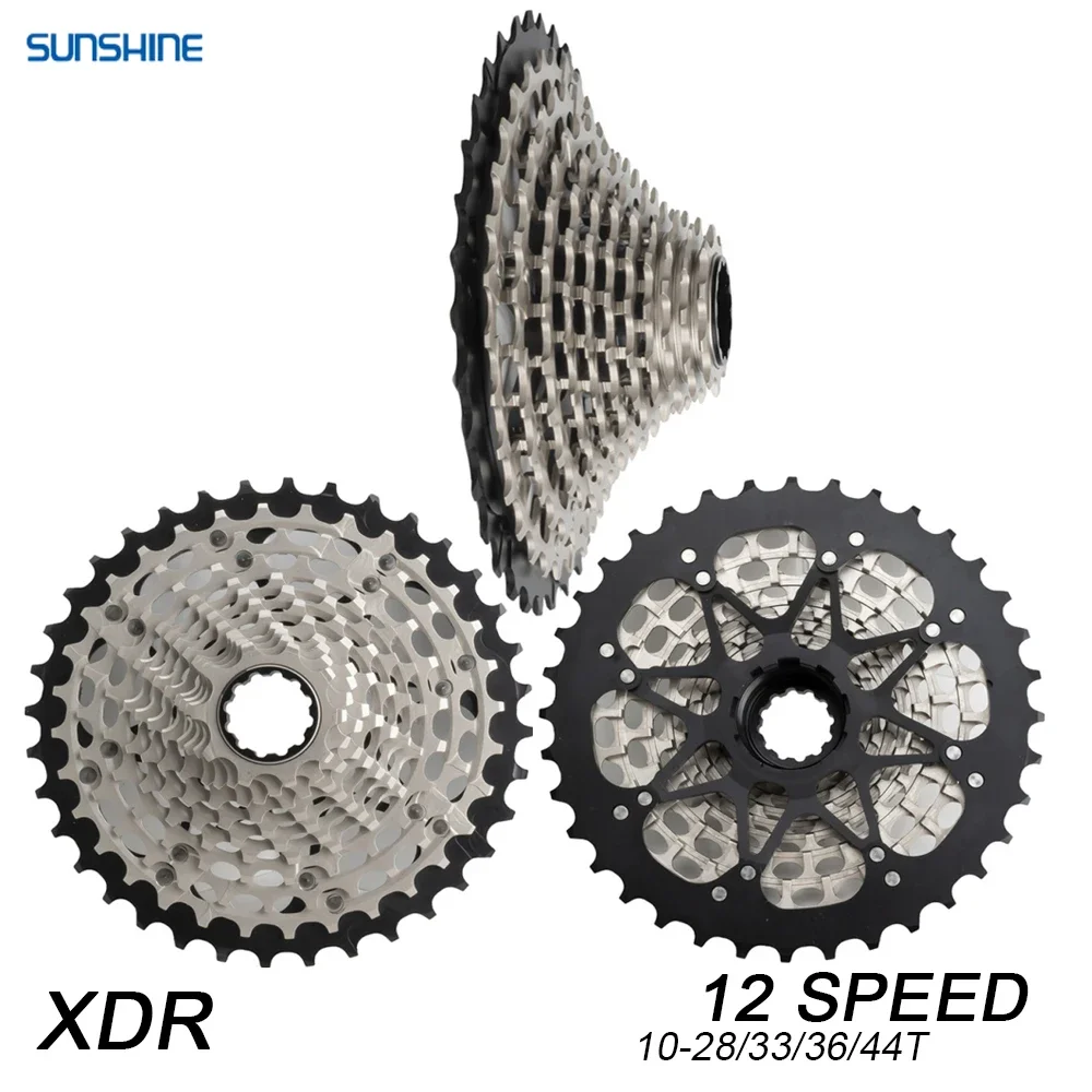 

SUNSHINE 12 Speed XDR Road Bike Cassette 10-28 33 36 44T CNC Steel Bicycle Gear Gravel Bike Ultralight Freewheel K7 12V Sprocket