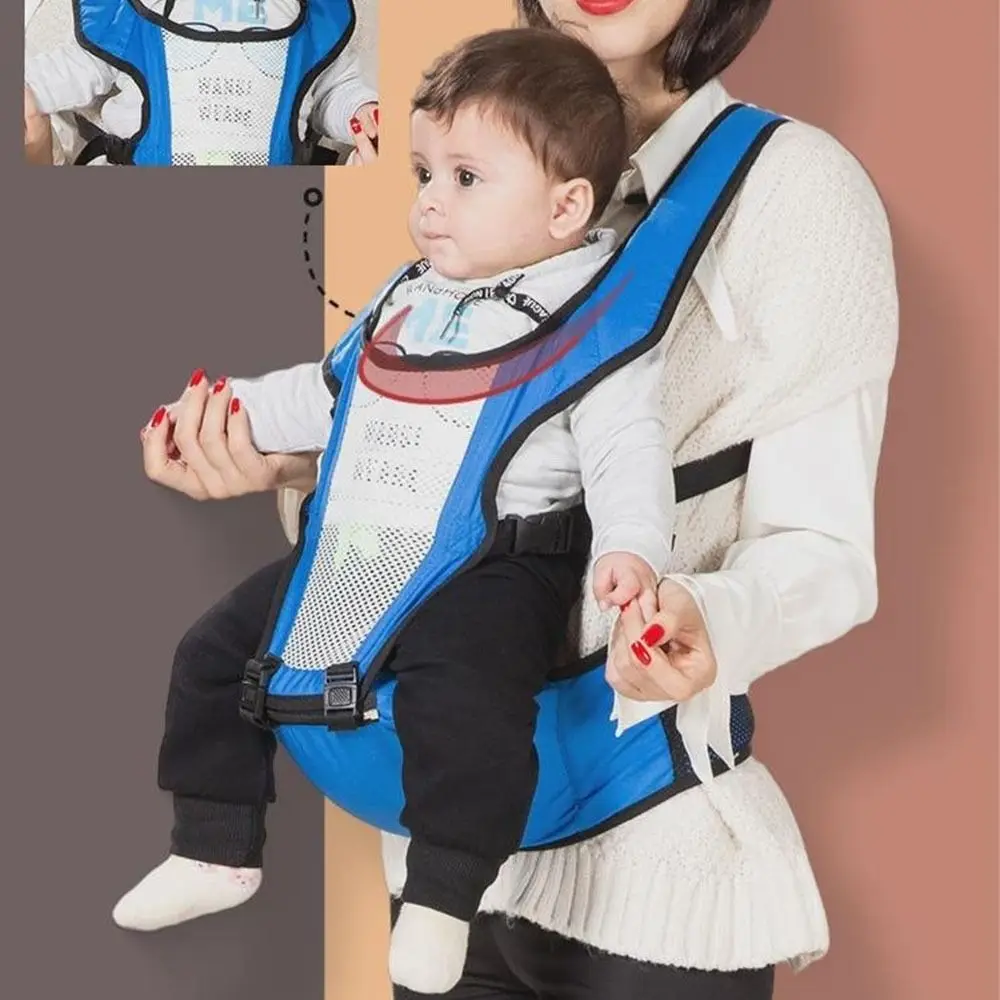 قماط التفاف الطفل الناقل على ظهره تنفس النسيج الأشرطة قابل للتعديل الرضع طفل هيبسيت مريحة حر اليدين #3