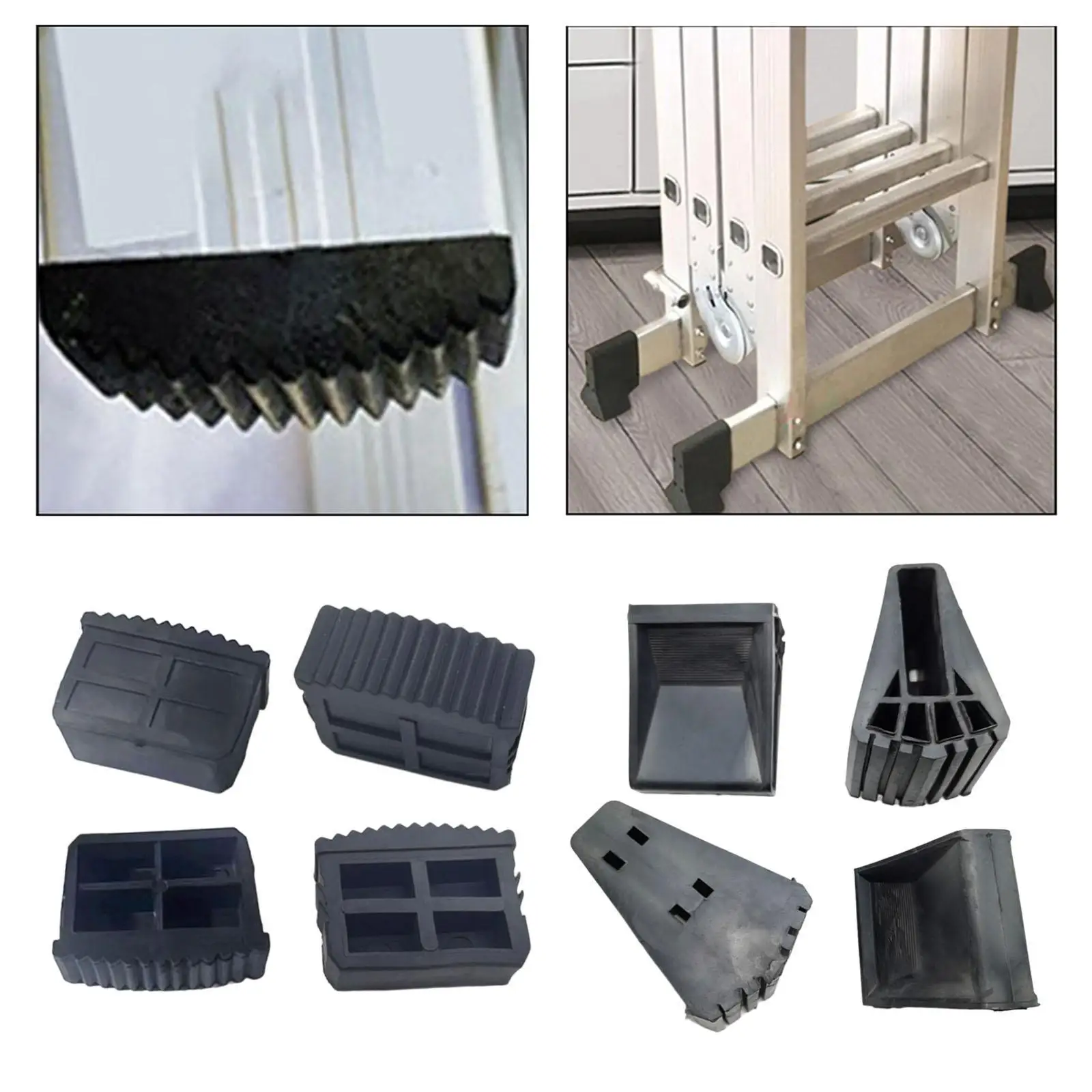 4Pcs Telescoping Ladder Cap Feet Covers Replacement Protects Your Floor Suitable