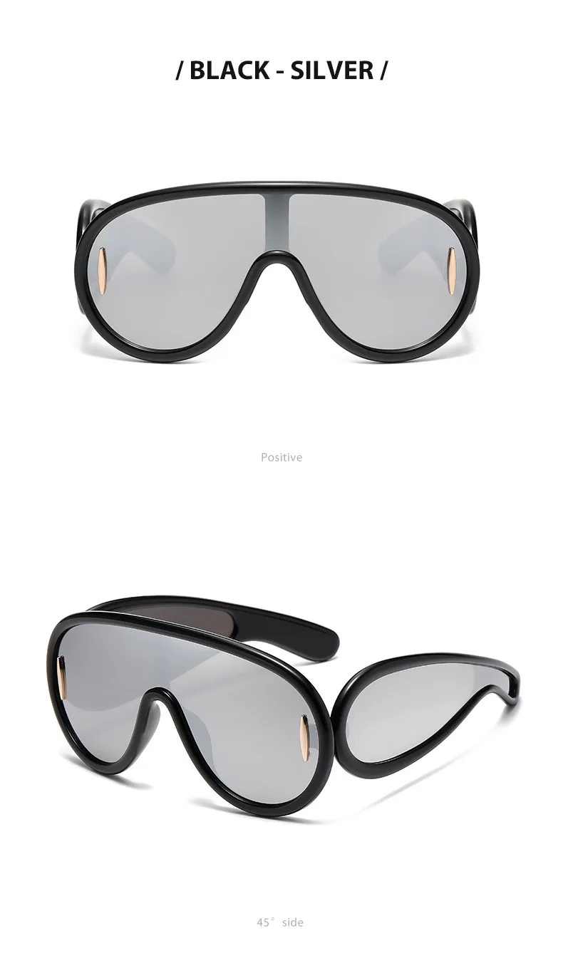Integrierte Brille, Sonnenbrille, großes Gesicht, Sonnenbrille für Männer und Frauen, modische Krötenbrille, Sonnenbrille 3950 – Detail 19