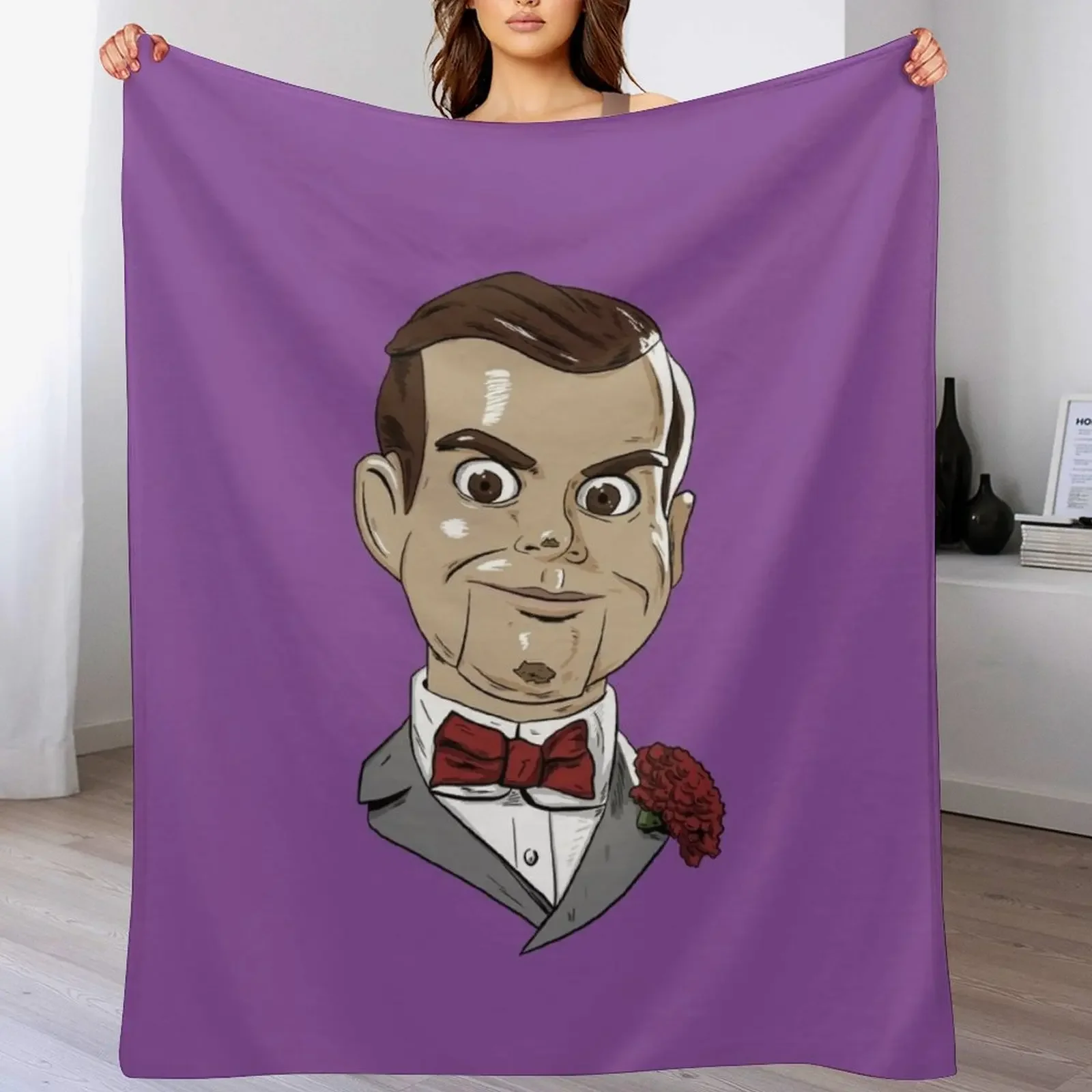 

Slappy the Dummy Throw Blanket manga Custom Soft Plush Plaid Nap Blankets