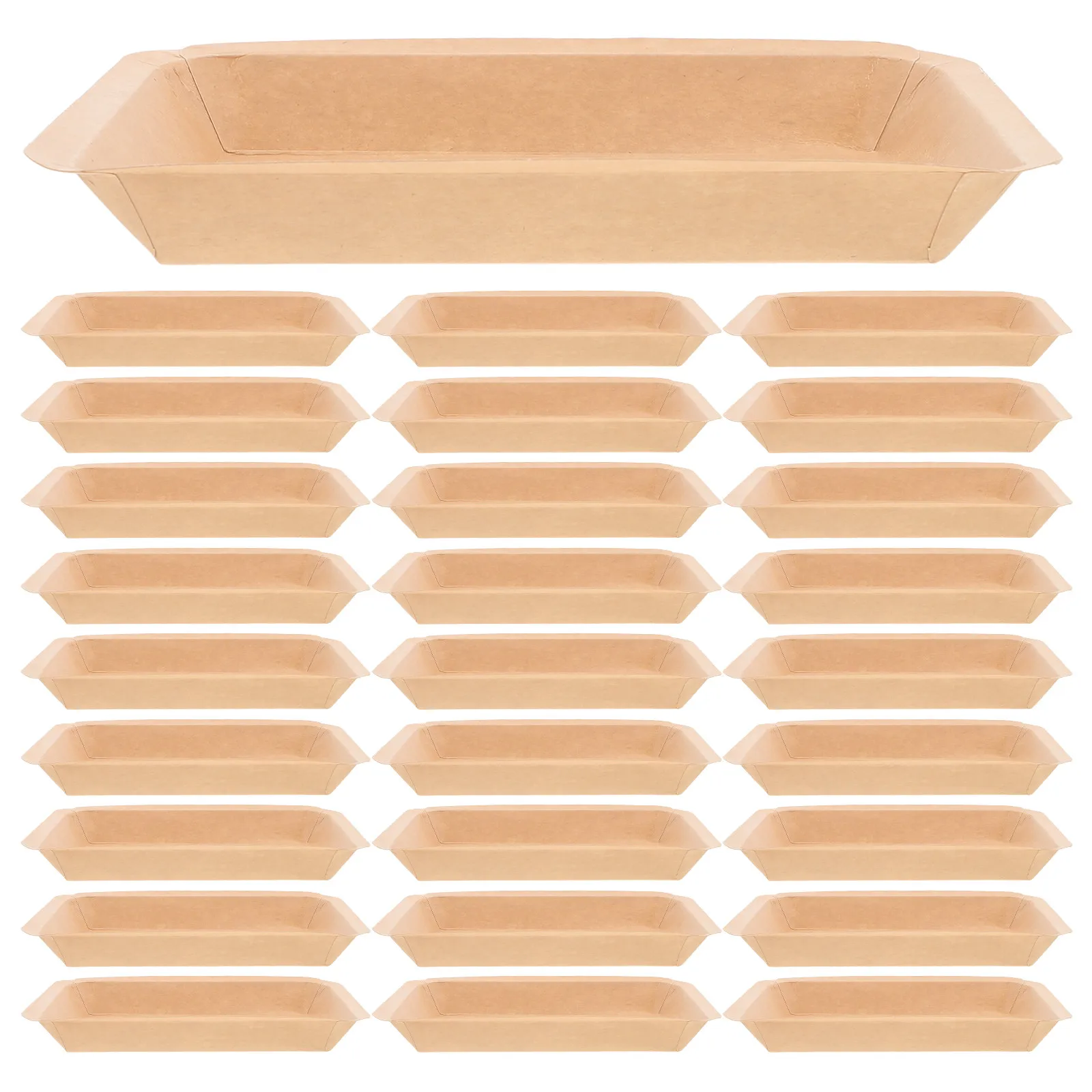 50Pcs Disposable Barbecue Tray Paper Plates Durable for Crawfish Seafood Bbq Party Disposable Serving Food Trays
